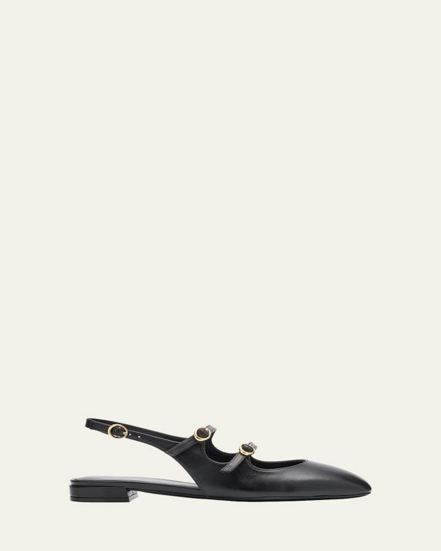 Benni Leather Mary Jane Ballerina Flats